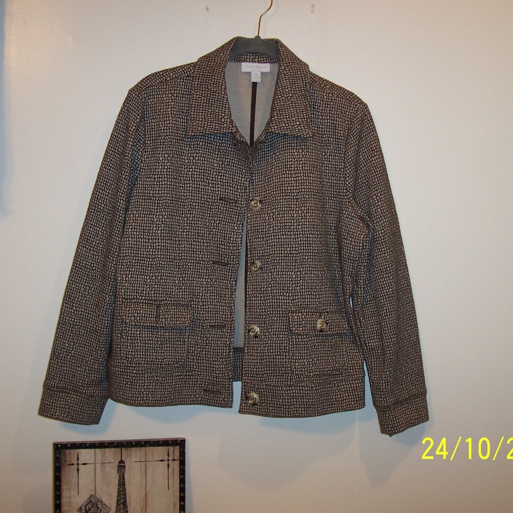 CHARTER CLUB VINTAGE BLAZER P MED